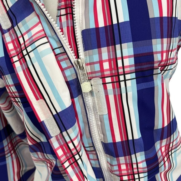 Vintage Y2K Empyre Snow Pants & Jacket Set Pink Purple Plaid Ski Snowboard Small - Picture 3 of 16